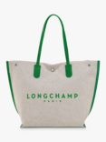 Longchamp Roseau Large Canvas Tote Bag