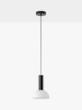 lights&lamps Silio Single Pendant Ceiling Light, Black/Opal
