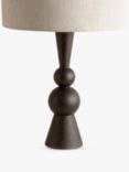 lights&lamps Carmine Smoked Wood Table Lamp, Dark Brown