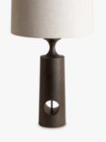 Lights & Lamps Morton Smoked Wood Table Lamp, Dark Brown