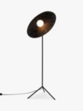lights&lamps Ridotti Raffia Floor Lamp, Black
