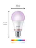 Philips Smart LED 8.5W E27 RGB Classic Bulb Connected by WiZ, Frosted