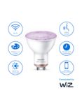 Philips Smart LED 4.7W GU10 Dimmable Warm-to-Cool Light Bulb Connected by WiZ, Frosted