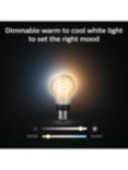 Philips Hue White Ambiance 7W A60 E27 LED Single Filament Dimmable Smart Bulb with Bluetooth