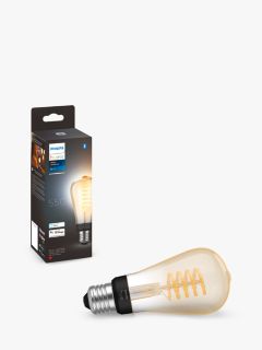 Philips Hue White Ambiance 7W ST64 E27 LED Single Filament Dimmable Smart Bulb with Bluetooth