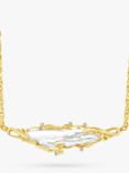 Milton & Humble Jewellery Second Hand 14ct Yellow Gold Freshwater Pearl & Diamond Statement Necklace