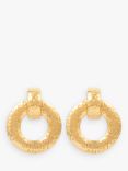 Susan Caplan Vintage Chanel Engraved Demi-Hoop Clip-On Earrings