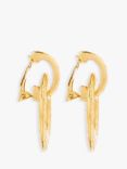 Susan Caplan Vintage Chanel Engraved Demi-Hoop Clip-On Earrings