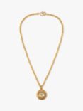 Susan Caplan Vintage Chanel Logo Byzantine Medallion Pendant Necklace