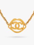 Susan Caplan Vintage Chanel Logo Byzantine Medallion Twisted Chain Necklace