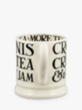 Emma Bridgewater Black Toast Cream Tea Half Pint Mug, 300ml, Black/White