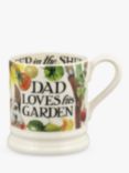 Emma Bridgewater 'Dad Loves His Garden' Half Pint Mug, 300ml, Green/Multi