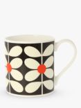 Orla Kiely Sixties Bone China Mug, 350ml, Navy/Multi