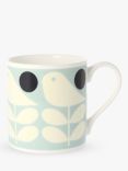 Orla Kiely Early Bird Bone China Mug, 300ml, Blue/Multi