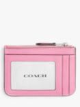 Coach Signature Leather Mini ID Skinny Purse, Vivid Pink/Multi