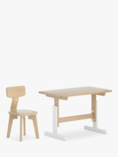 Boori Tidy Learning Kids' Table & Chair Set, White/Almond