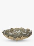 Culinary Concepts Ginkgo Leaf Decorative Bowl, 33cm, Gold/Clear