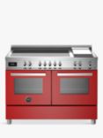 Bertazzoni Professional Series Electric Range Cooker with Induction Hob, Gloss Red