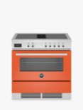 Bertazzoni Air-Tec Electric Range Cooker with Induction Hob, Gloss Orange