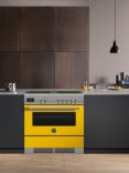 Bertazzoni Air-Tec Electric Range Cooker with Induction Hob, Gloss Yellow