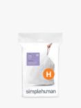 simplehuman Bin Liners, Size H, Pack of 20