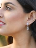 Ivory & Co. Crystal Teardrop Drop Earrings, Silver