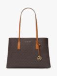 Michael Kors Ruthie Monogram Tote Bag, Brown/Acorn