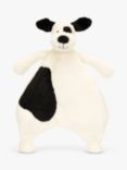 Jellycat Bashful Puppy Comforter Soft Toy, Black/Cream