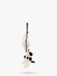 Jellycat Bashful Puppy Musical Pull Soft Toy, Black/Cream