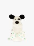 Jellycat Bashful Puppy Soother Soft Toy, Black/Cream