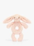 Jellycat Bashful Bunny Ring Rattle Soft Toy, Blush