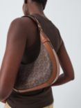 Michael Kors Preston Monogram Shoulder Bag, Brown/Acorn