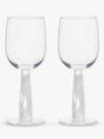 Anton Studio Designs Björn Wine Glasses, Set of 2, 400ml, Clear/White