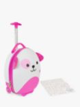 boppi Tiny Trekker Dog 2 Wheel Cabin Suitcase, 17L, Pink/White