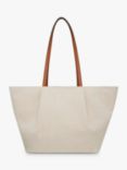 Strathberry Osette Canvas Shopper, Ecru/Tan