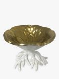 Culinary Concepts Seashore Coral Nibbles Bowl, 14cm, Gold/White