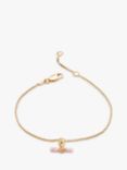 Rachel Jackson London Mini Rose T-Bar Gold Bracelet, Gold