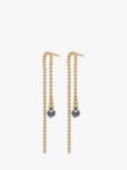Rachel Jackson London Stellar Orb Drop Black Pearl Earrings, Gold