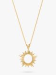 Rachel Jackson London Electric Goddess Medium Sun Necklace, Gold