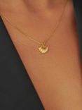 Rachel Jackson London Mini Deco Fan Necklace, Gold