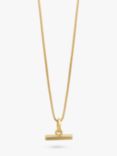 Rachel Jackson London Mini T-Bar Necklace, Gold
