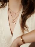 Rachel Jackson London Mini T-Bar Necklace, Gold