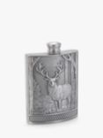 Royal Selangor Stag Hip Flask, 165ml, Pewter Grey