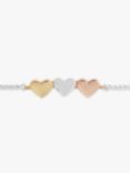 Joma Jewellery Mini Hearts Charm Slider Bracelet, Multi