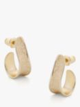 Tutti & Co Bask Textured Asymmetric Half Hoop Earrings