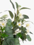 Floralsilk Artificial Daisy & Fern Bouquet, Green/White