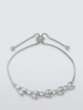 John Lewis Cubic Zirconia Toggle Bracelet, Silver