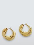 John Lewis Double Twist Hoop Earrings, Gold