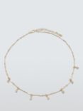 John Lewis Crystal Droplet Bar Necklace, Gold