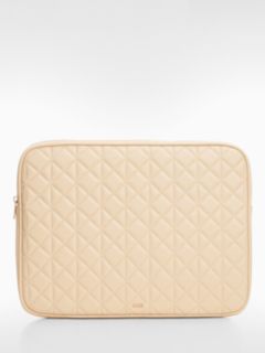 Mango Quark Quilted Laptop Sleeve, Neutral